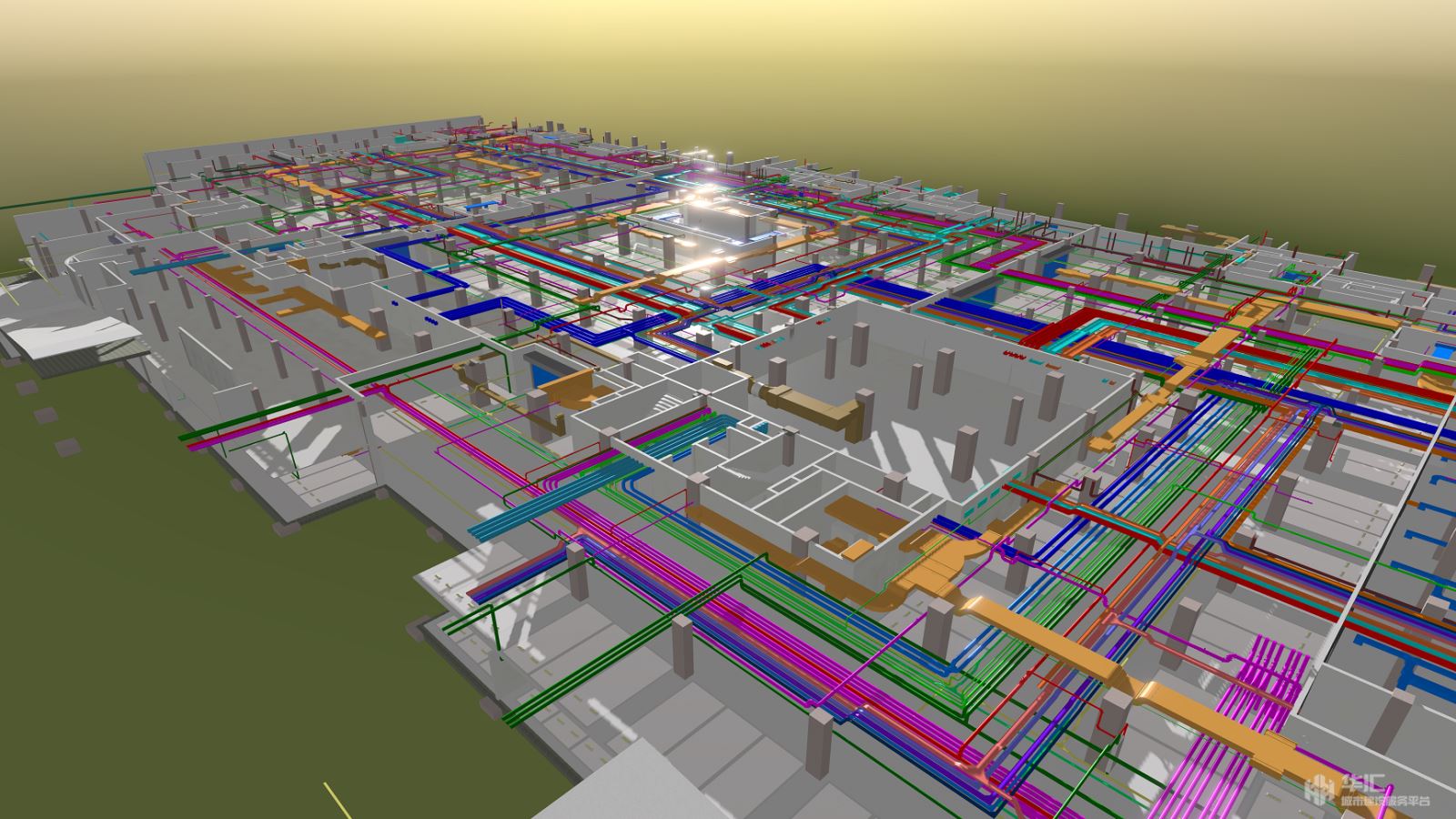 慈溪悦华府大商业地下室bim设计与咨询